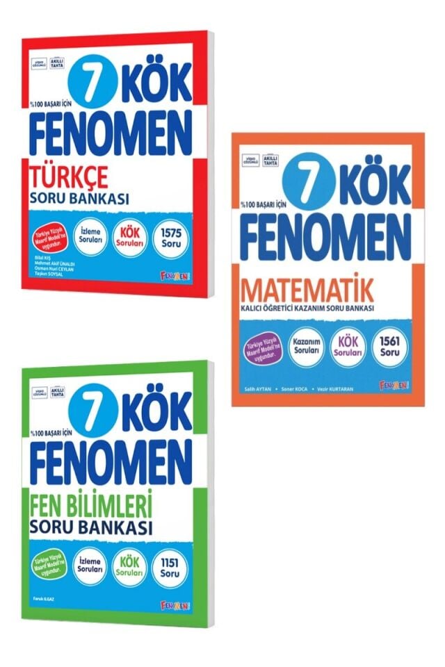 Fenomen Yayıncılık 7. Sınıf Kök Fenomen Soru Bankası Seti (T-M-F)