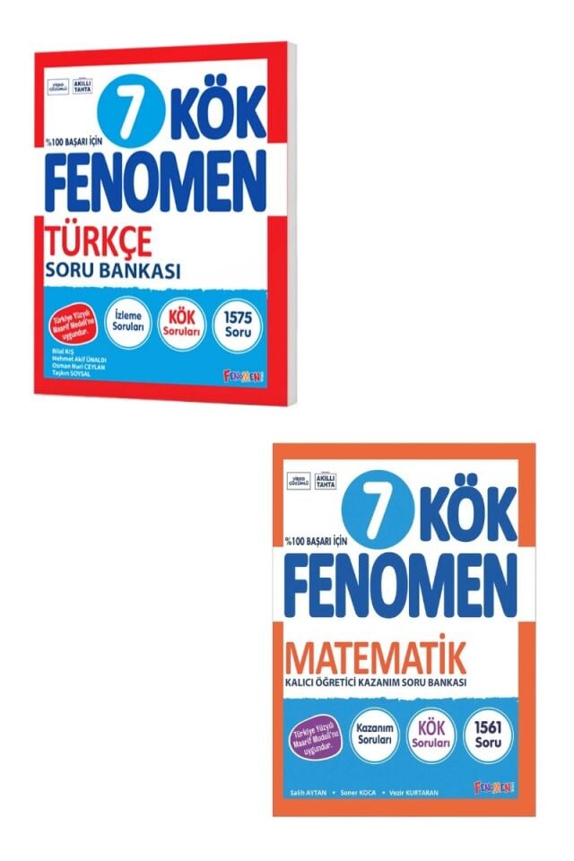 Fenomen Yayıncılık 7. Sınıf Kök Fenomen Türkçe ve Matematik Soru Bankası Seti