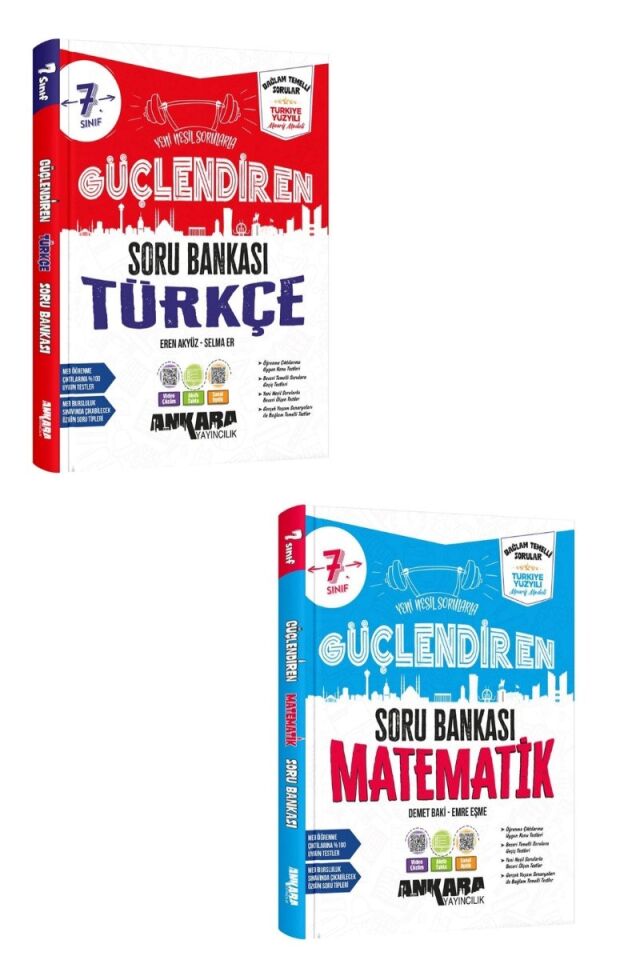 Ankara Yayıncılık 7. Sınıf Güçlendiren Türkçe ve Matematik Soru Bankası Seti