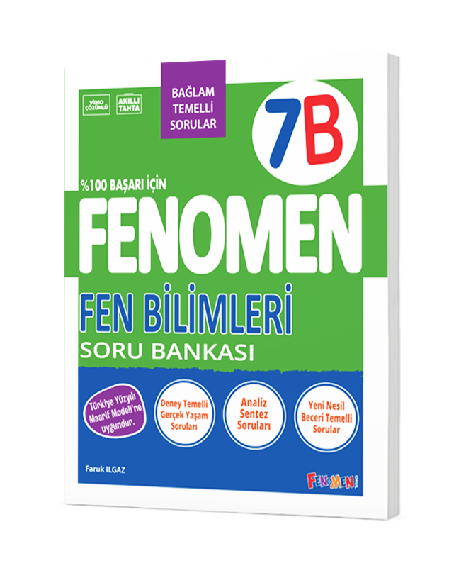 Fenomen Yayıncılık 7. Sınıf 7B Fen Bilimleri Soru Bankası