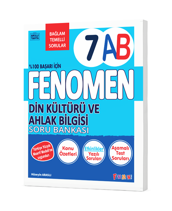 Fenomen Yayıncılık 7. Sınıf 7AB Din Kültürü ve Ahlak Bilgisi Soru BankasI