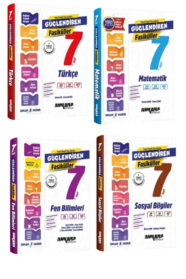Ankara Yayıncılık 7. Sınıf Güçlendiren Fasikül Seti (T-M-F-S)