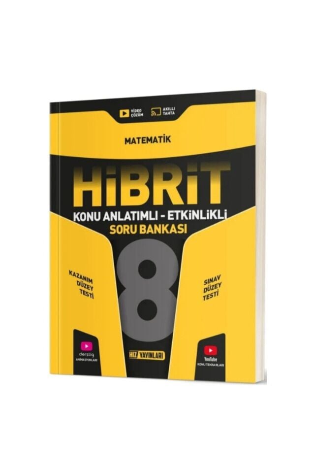 Hız Yayınları 8. Sınıf Matematik Hibrit Konu Anlatımlı Etkinlikli Soru Bankası
