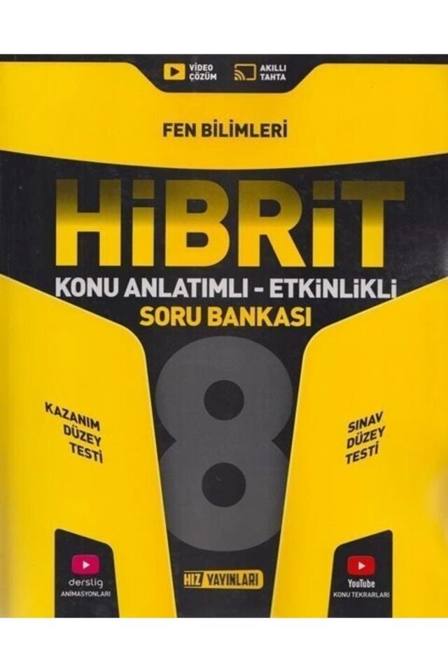 Hız Yayınları 8. Sınıf Fen Bilimleri Hibrit Konu Anlatımlı Etkinlikli Soru Bankası