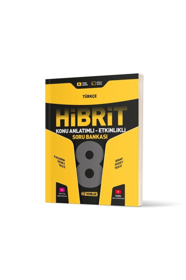 Hız Yayınları 8. Sınıf Türkçe Hibrit Konu Anlatımlı Etkinlikli Soru Bankası