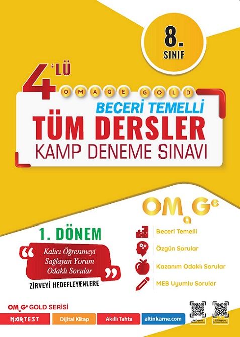 8. Sınıf Gold Tüm Dersler 4'lü Kamp Denemesi