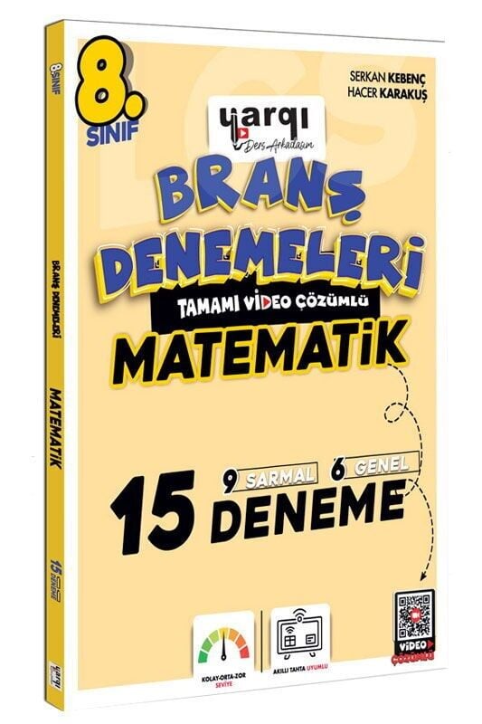 Yargı Yayınları 8. Sınıf LGS Matematik Branş Denemeleri 9 Sarmal 6 Genel 15 Deneme