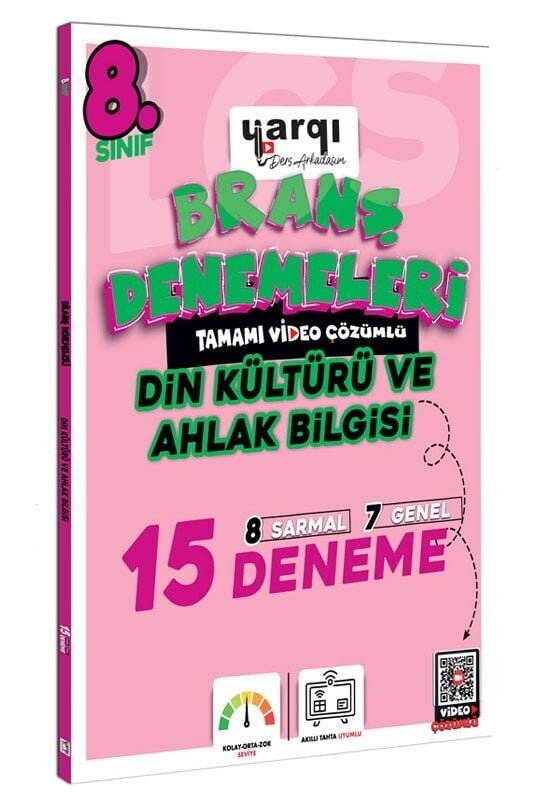 Yargı Ders Arkadaşım 8.Sınıf Tamamı Video Çözümlü Din Kültürü ve Ahlak Bilgisi 15 Branş Denemeleri