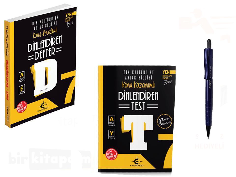 Eker Test Yayınları 7.Sınıf Din Kültürü ve Ahlak Bilgisi Dinlendiren Defter Dinlendiren Test Fırsat Seti