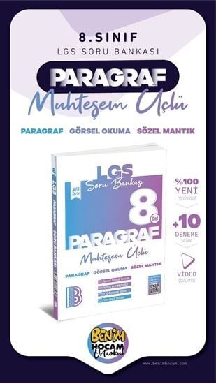 Benim Hocam Yayınları 8. Sınıf LGS Paragraf Muhteşem Üçlü Soru Bankası