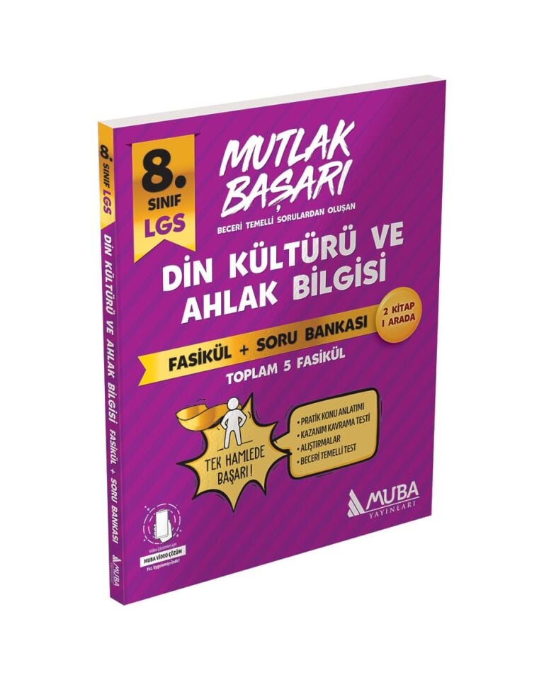 Muba Yayınları 8. Sınıf Mutlak Başarı Din Kültürü ve Ahlak Bilgisi Fasikül Soru Bankası