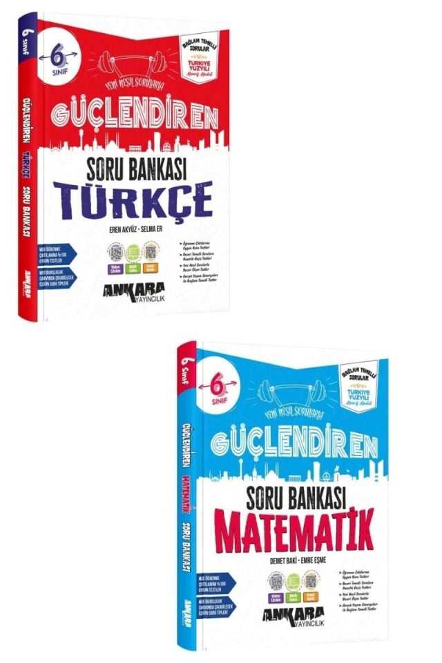 Ankara Yayıncılık 6. Sınıf Güçlendiren Soru Bankası Türkçe Matematik Seti