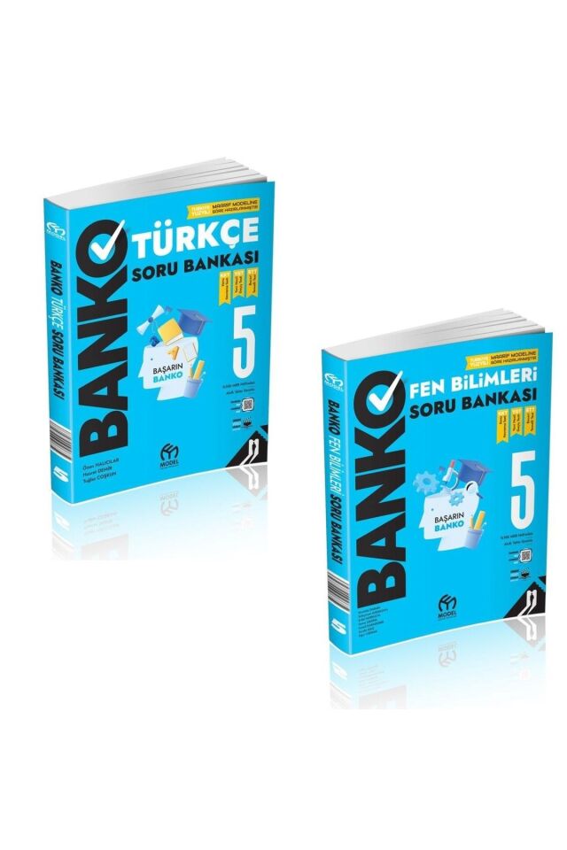 5. Sınıf Banko Türkçe + Fen Bilimleri Soru Bankası (2 Kitap)