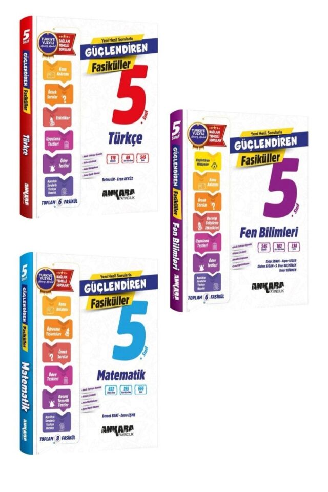 Ankara Yayıncılık 5. Sınıf Güçlendiren Fasiküller Seti 3 Lü (T-M-F)