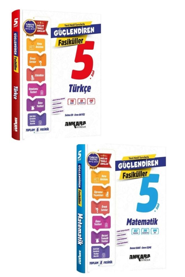 Ankara Yayıncılık 5. Sınıf Güçlendiren Türkçe Matematik Fasiküller Seti