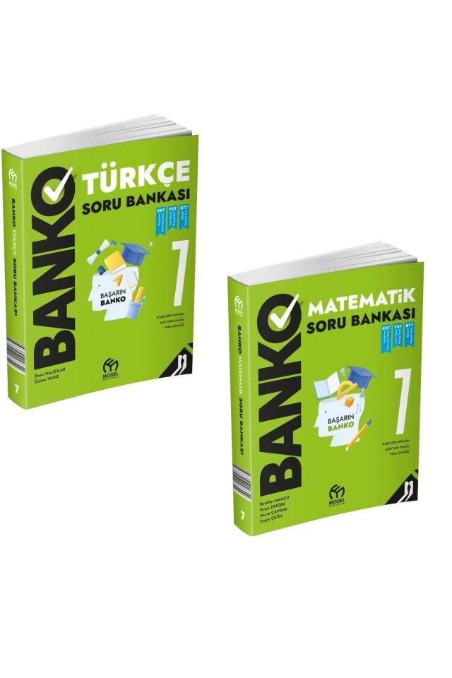 7. Sınıf Banko Türkçe Matematik Seti (Türkçe, Matematik - 2 Kitap