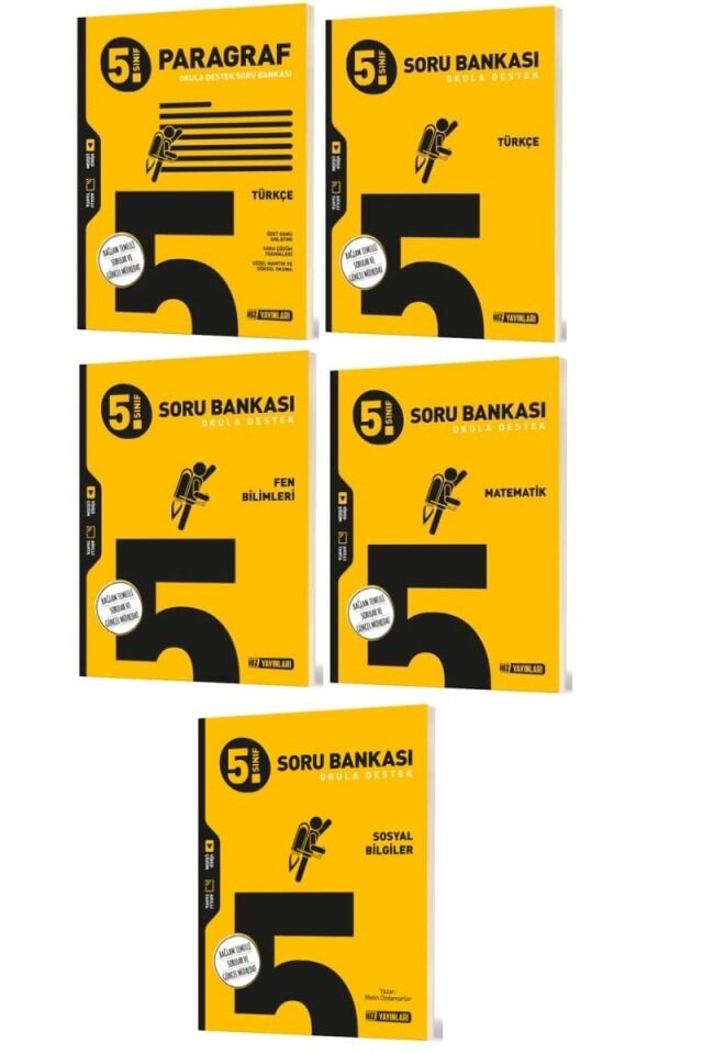 Hız Yayınları 5. Sınıf Soru Bankası Seti 5 Li (P-T-M-F-S)