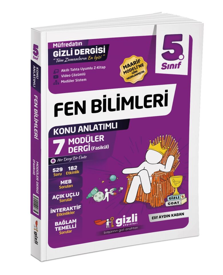 Gizli Yayınları 5. Sınıf Fen Bilimleri Konu Anlatımlı 7 Modüler Dergi Fasikül