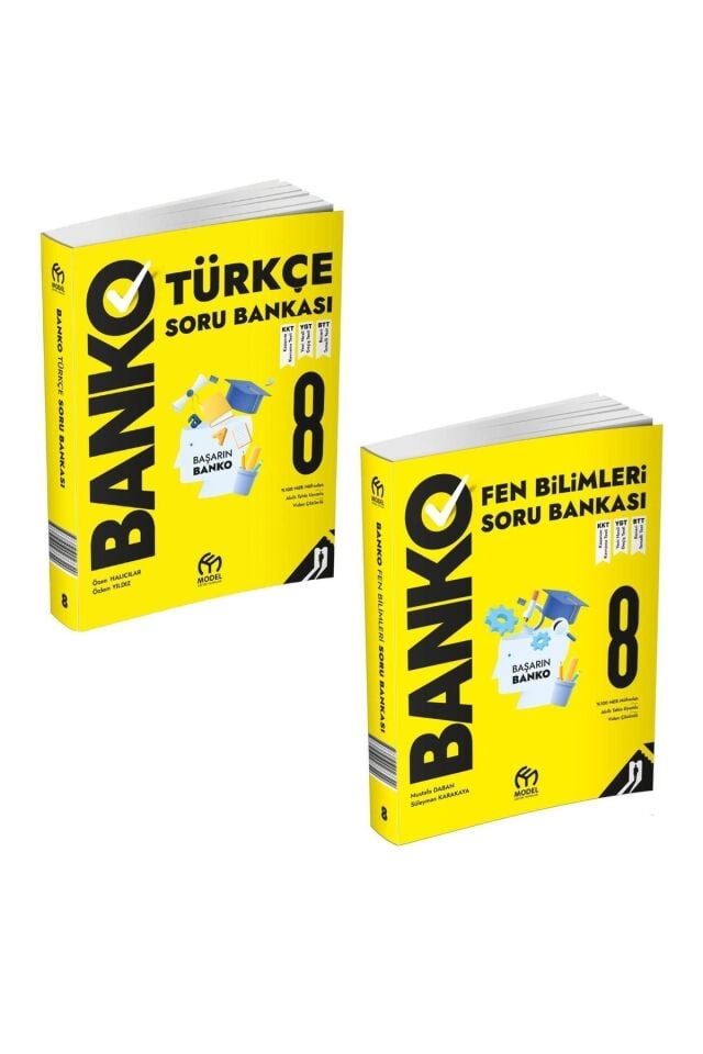 8. Sınıf LGS Banko Türkçe Fen Seti (Türkçe, Fen Bilimleri - 2 Kitap)