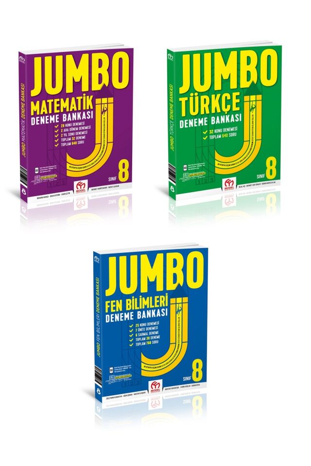 8. Sınıf LGS Jumbo Deneme Bankası Seti (Matematik, Türkçe, Fen)