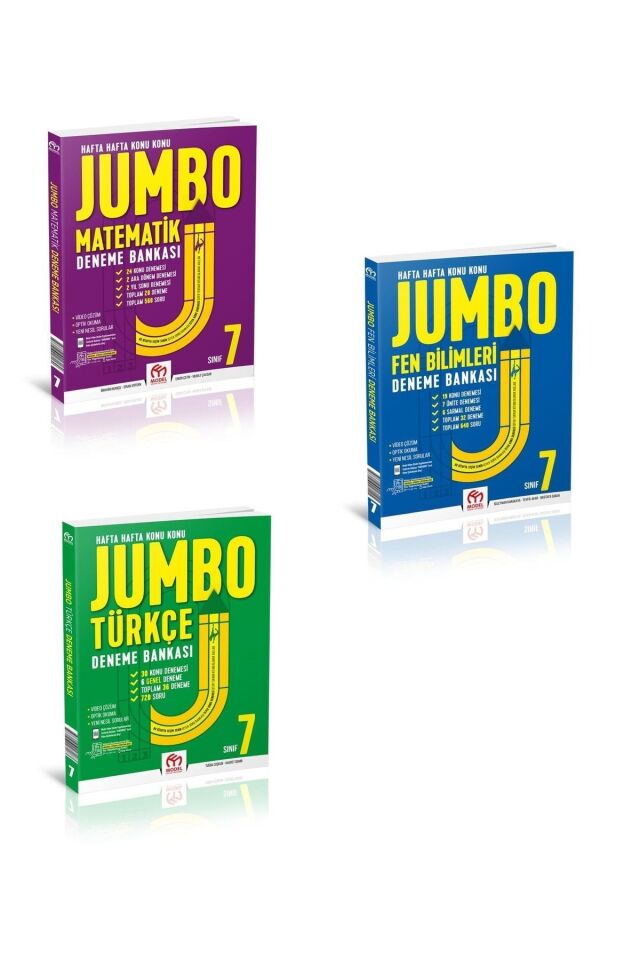 7. Sınıf Jumbo Deneme Bankası Seti (Matematik, Fen, Türkçe)