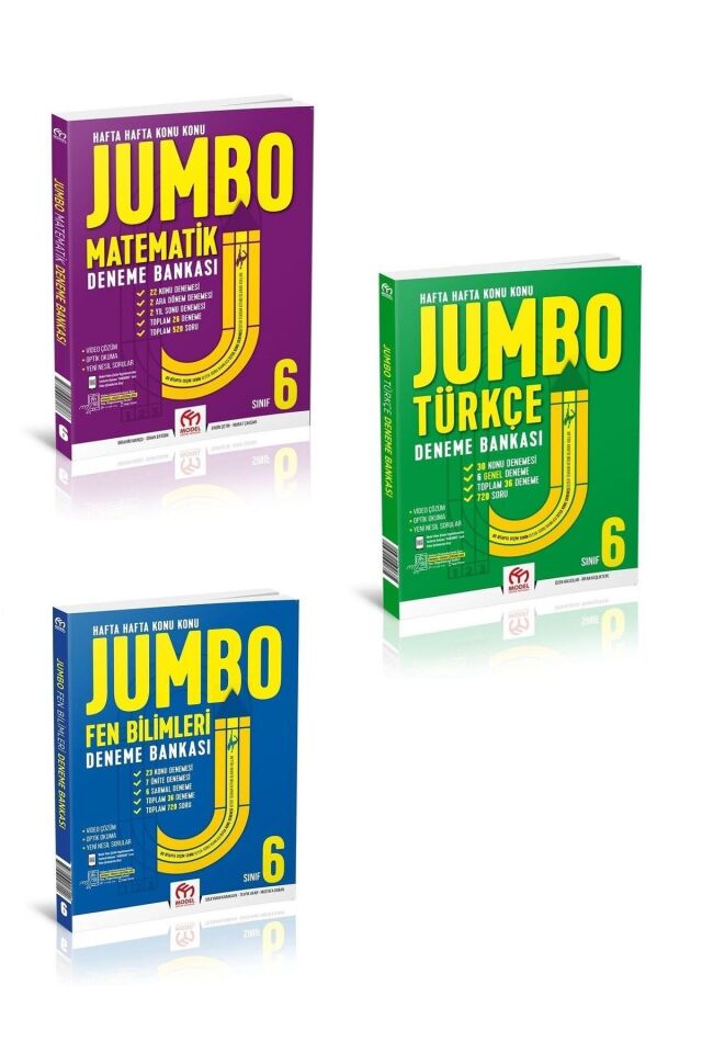 6. Sınıf Jumbo Deneme Bankası Seti (Matematik, Türkçe, Fen)