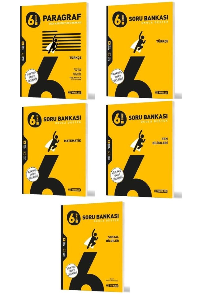 Hız Yayınları 6. Sınıf Soru Bankası Seti 5'li (P-T-M-F-S)