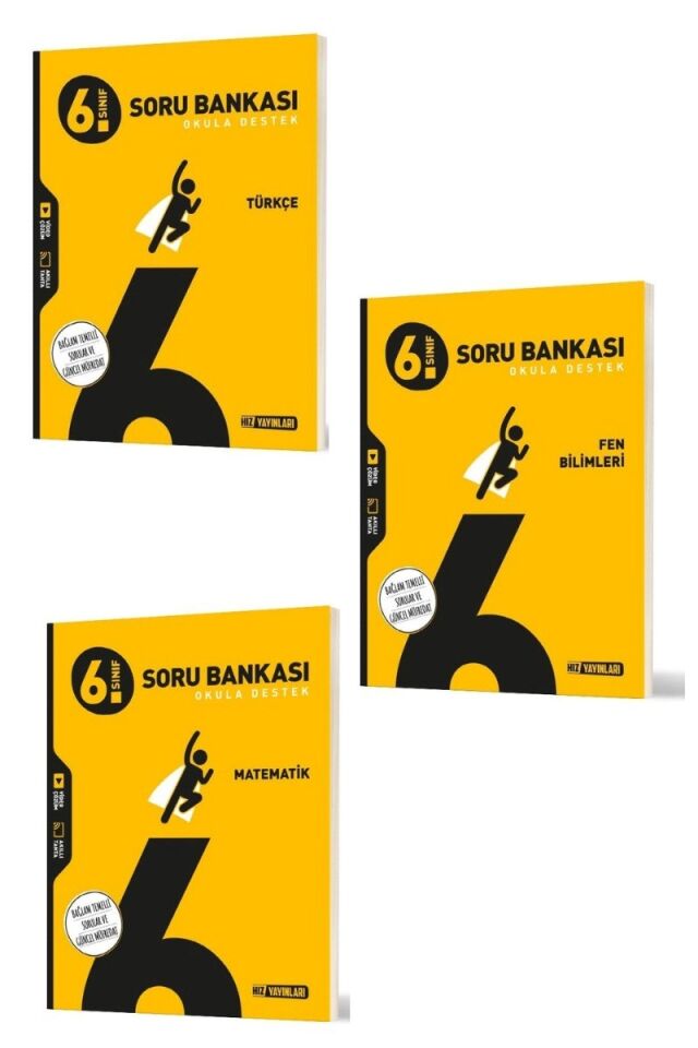 Hız Yayınları 6. Sınıf Soru Bankası Seti 3'lü (T-M-F)