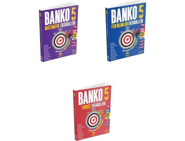 5.sınıf Banko Türkçe+Fen+Türkçe Fasikülleri(3 Kitap)