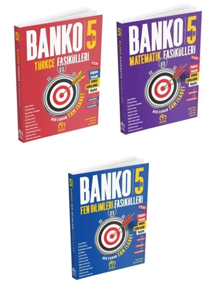 5. Sınıf Banko Fasikülleri Seti (Matematik, Türkçe, Fen)