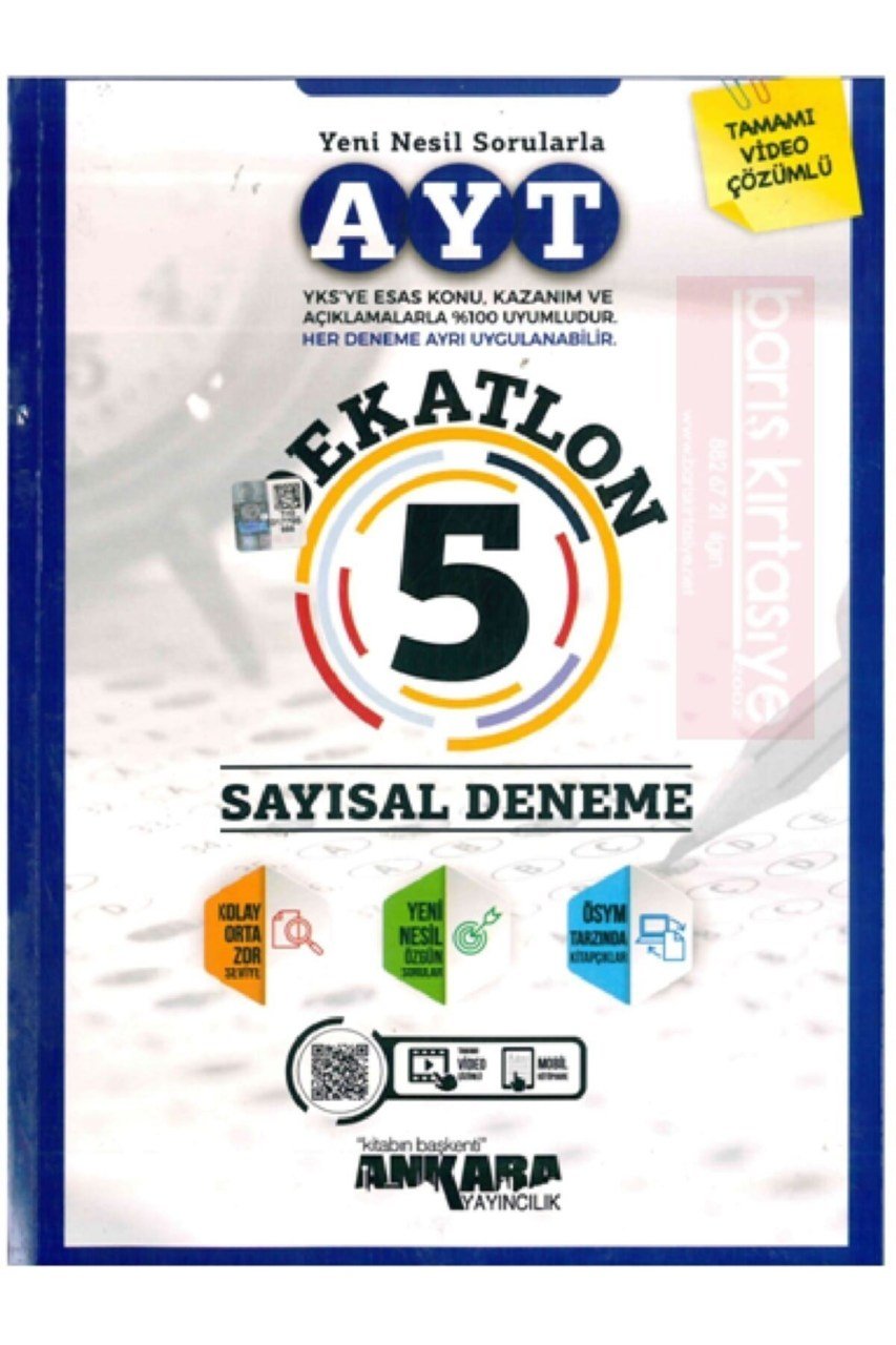 Ankara Yayınları Ayt Dekatlon 5 Sayısal Deneme Sınavı