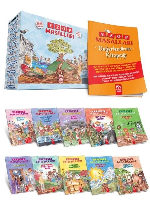 Ezop Masalları Seti Model Çocuk - 10 Kitap + Test