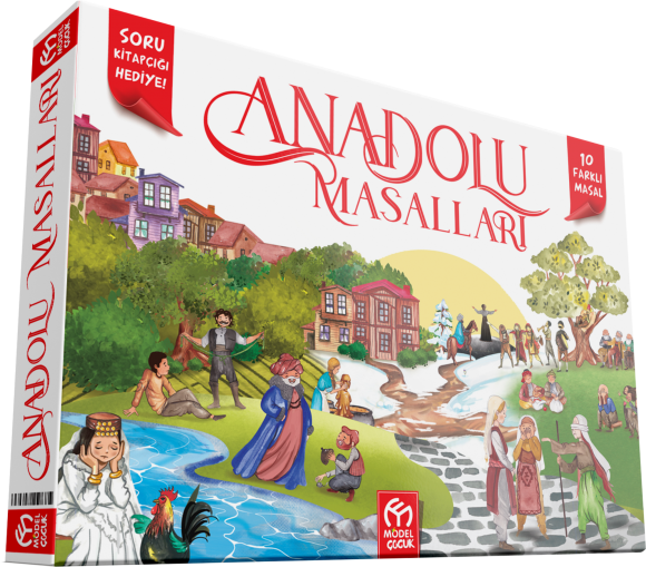 Anadolu Masalları Seti Model Çocuk - 10 Kitap + Test