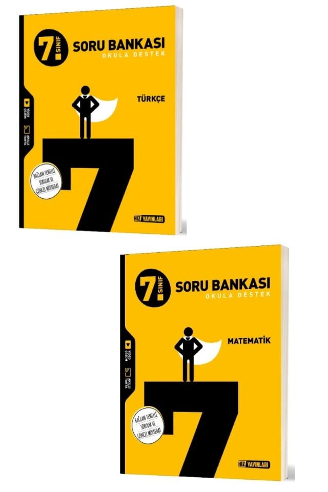 Hız Yayınları 7. Sınıf Türkçe ve Matematik Soru Bankası Seti
