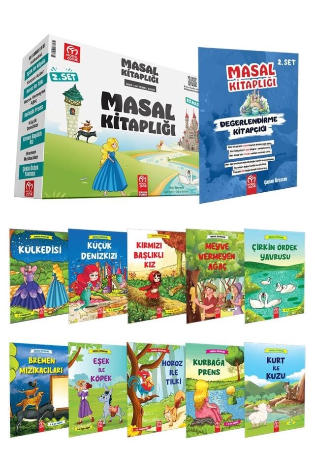 Masal Kitaplığı 2. Set Model Çocuk (10 Kitap + Test)