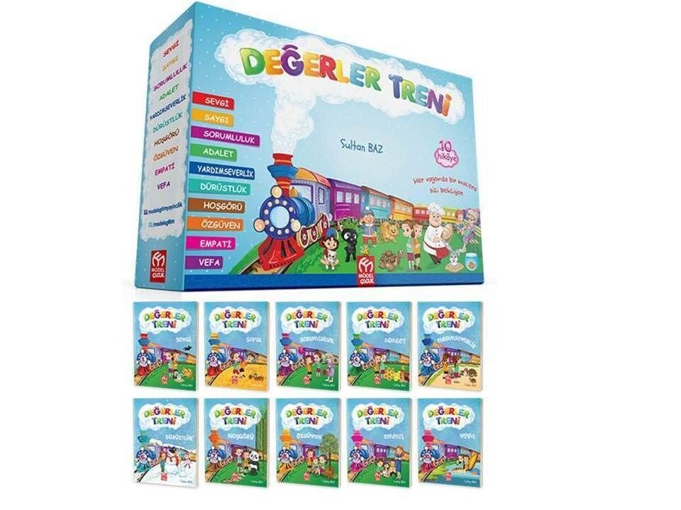 Değerler Treni Hikaye Seti Model Çocuk (10 Kitap)
