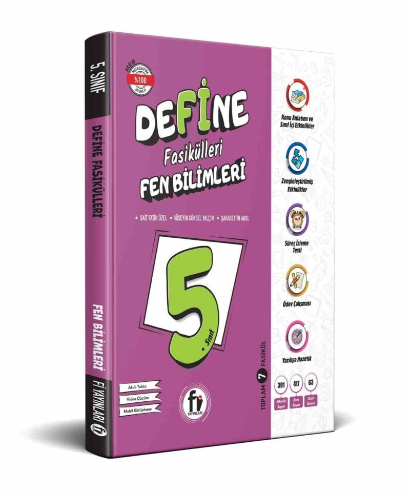 Fi Yayınları 5. Sınıf Define Fasikülleri Fen Bilimleri Konu Anlatımlı ve Etkinlikli Soru Bankası