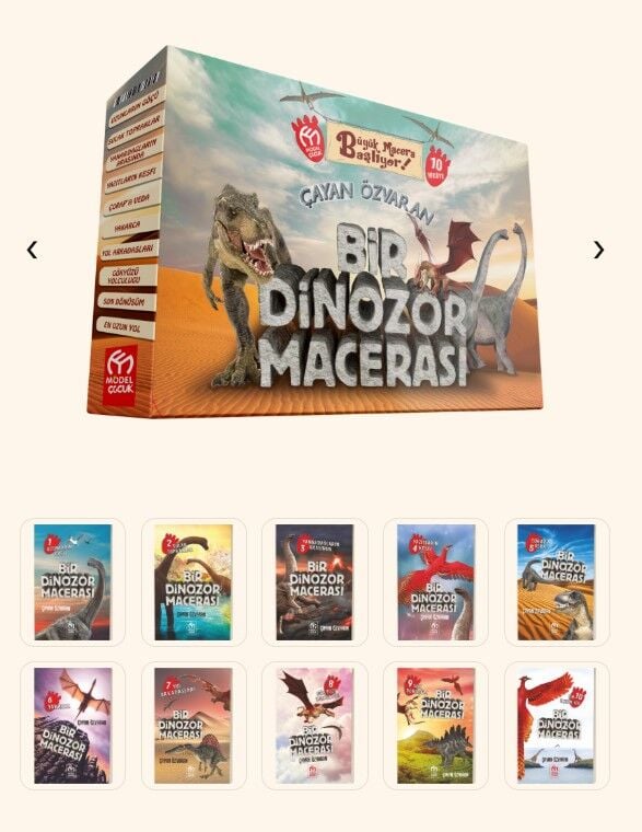 Bir Dinozor Macerası Seti Model Çocuk (10 Kitap)