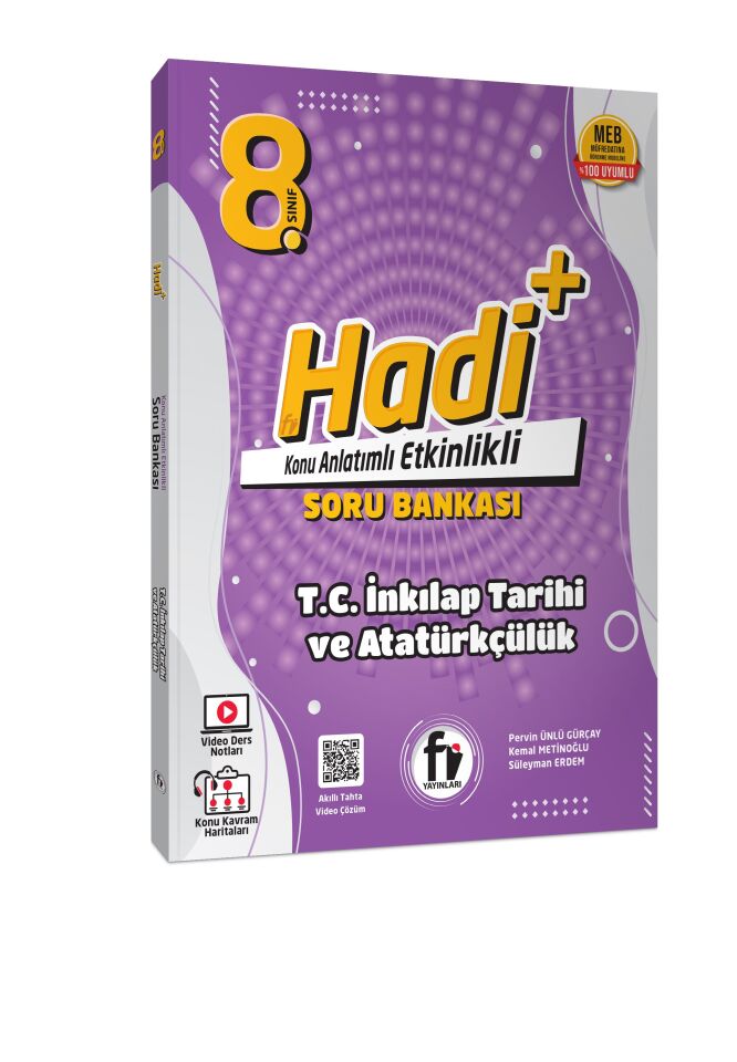 Fi Yayınları 8. Sınıf Hadi+ Konu Anlatımlı Etkinlikli T.C. İnkılap Tarihi ve Atatürkçülük Soru Bankası