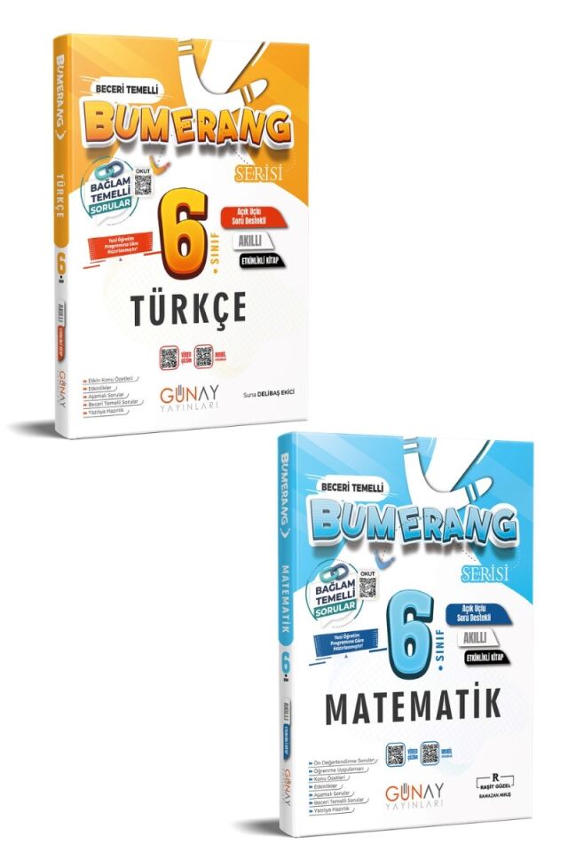 Günay Yayınları 6. Sınıf Türkçe Matematik Etkinlikli Defter Seti