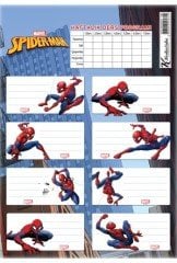 Keskin Color Spıder-man Ders Programlı 3'lü Öğrenci Etiketi