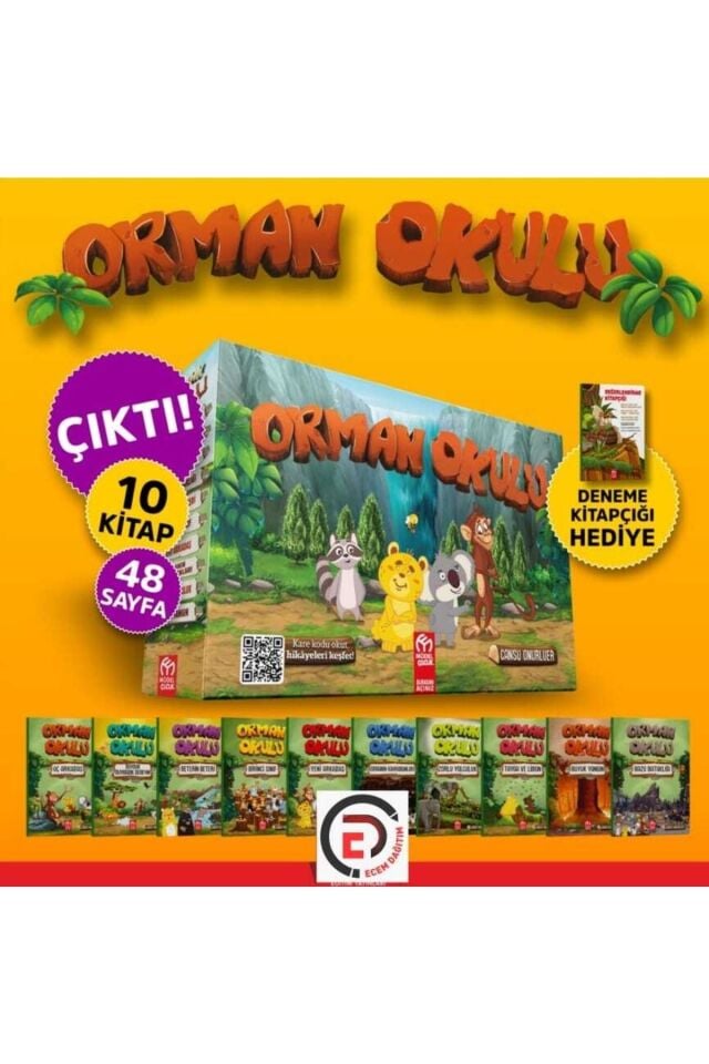 Orman Okulu Hikaye Seti Model Çocuk (10 Hikaye + Deneme Kitapçığı Hediye)