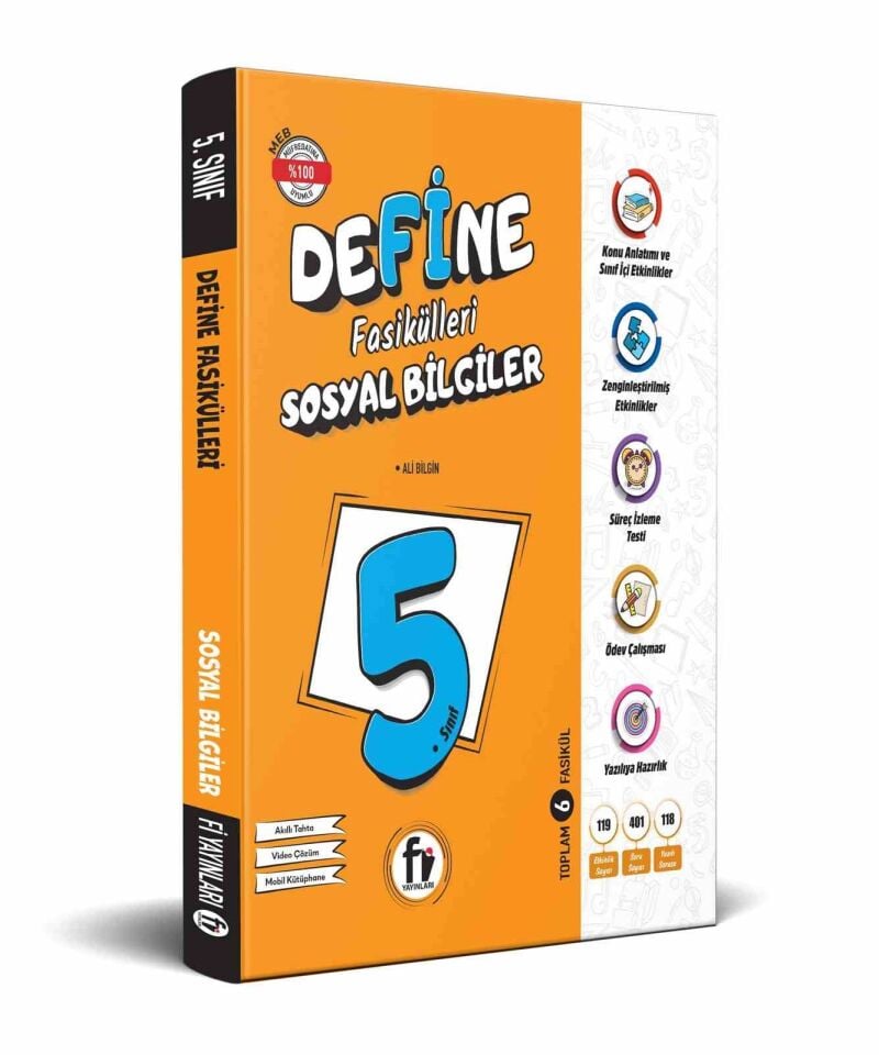 Fi Yayınları 5. Sınıf Define Fasikülleri Sosyal Bilgiler Konu Anlatımlı ve Etkinlikli Soru Bankası
