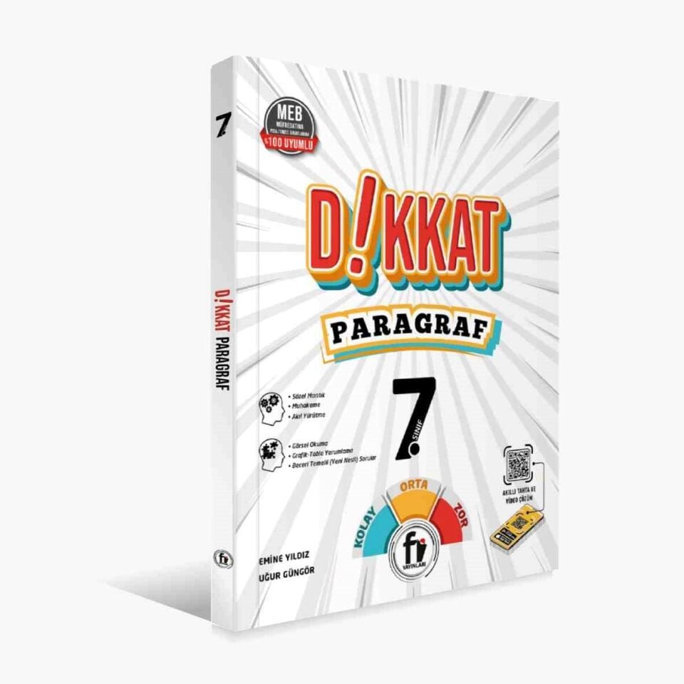 7.SINIF DİKKAT PARAGRAF SORU BANKASI - 2023