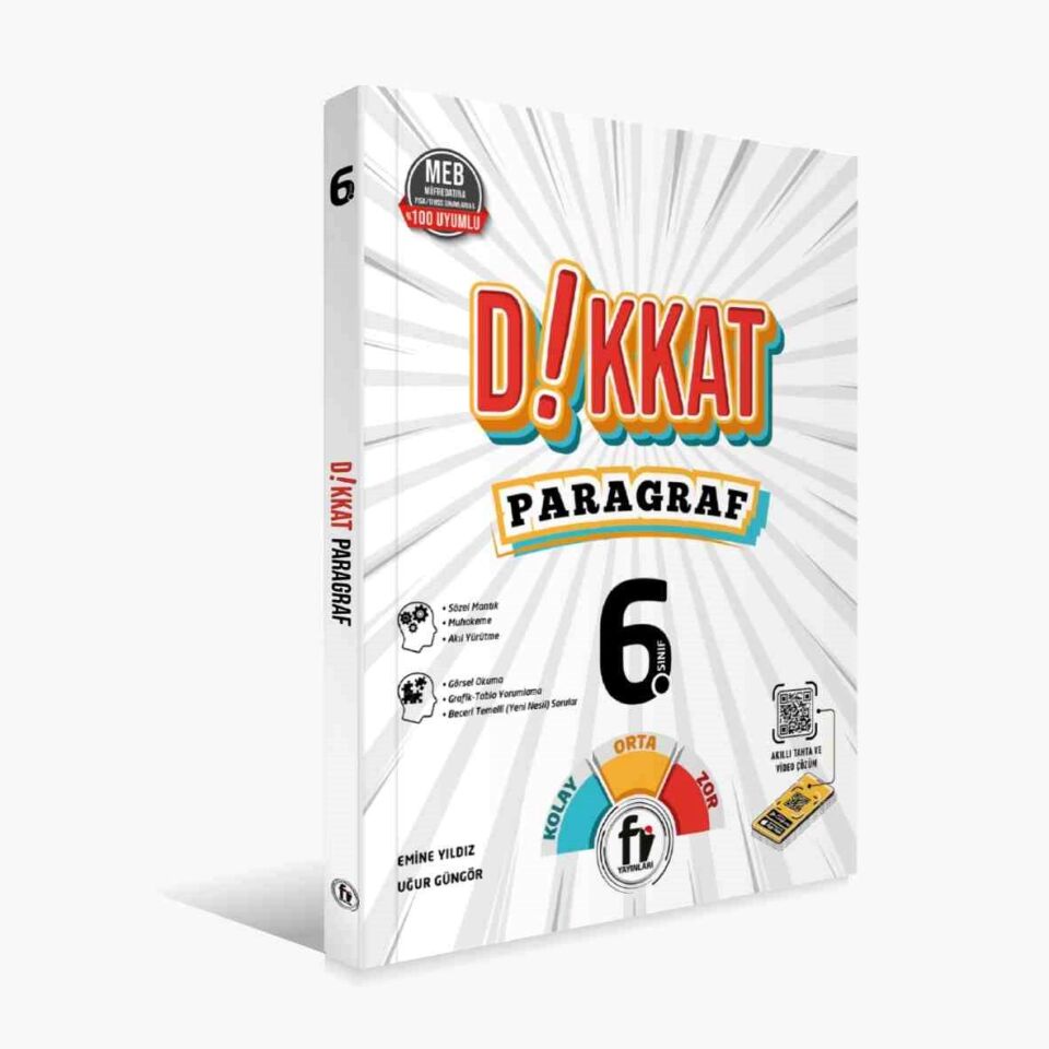 Fi Yayınları 6. Sınıf Dikkat Paragraf Soru Bankası