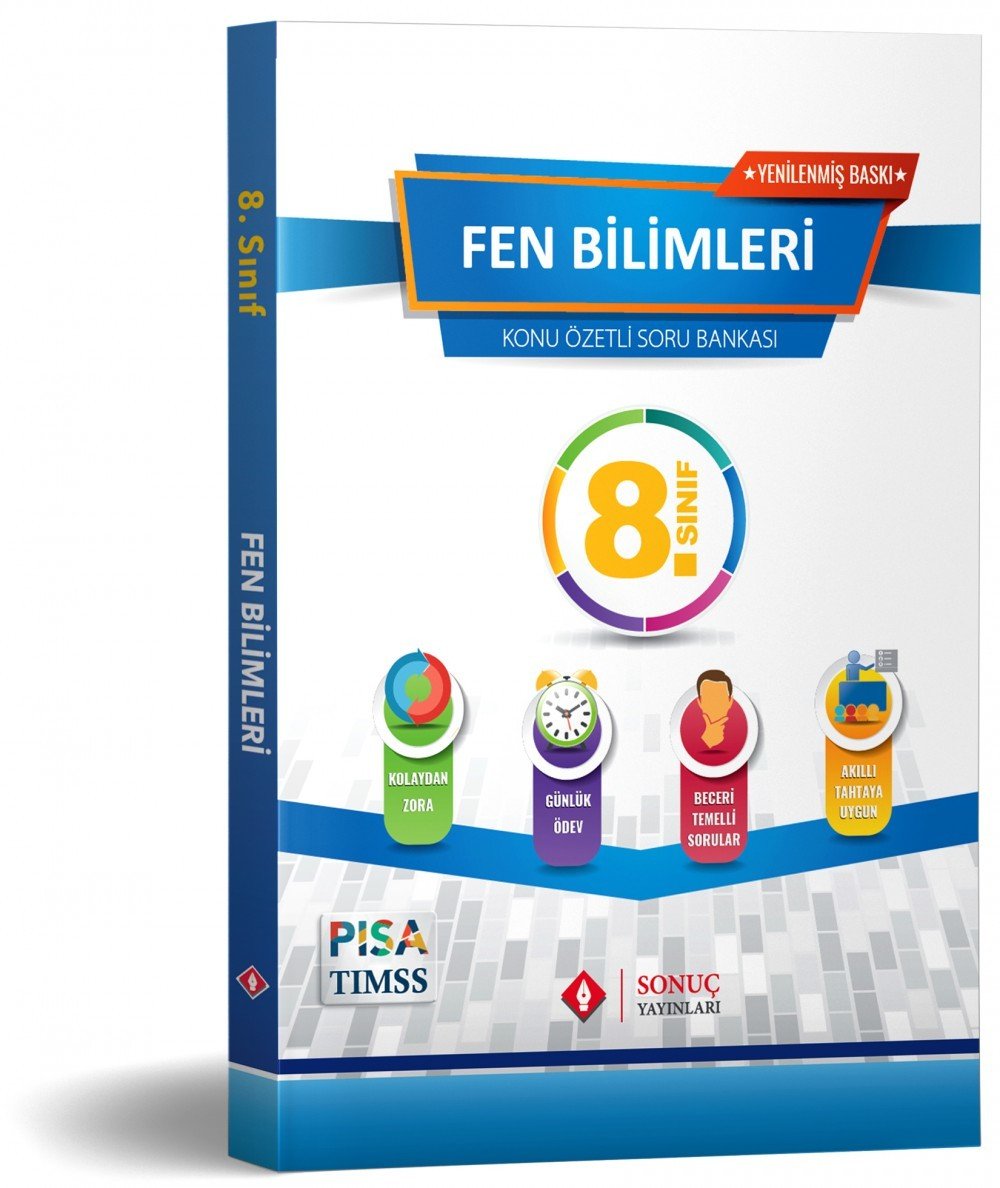 Sonuç Yayınları 8. Sınıf Fen Bilimleri  Konu Özetli Soru Bankası