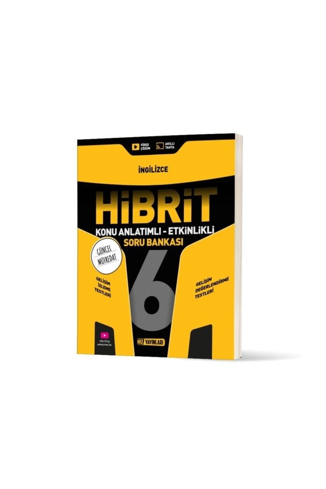 Hız Yayınları 6. Sınıf İngilizce Hibrit Konu Anlatımlı Etkinlikli Soru Bankası