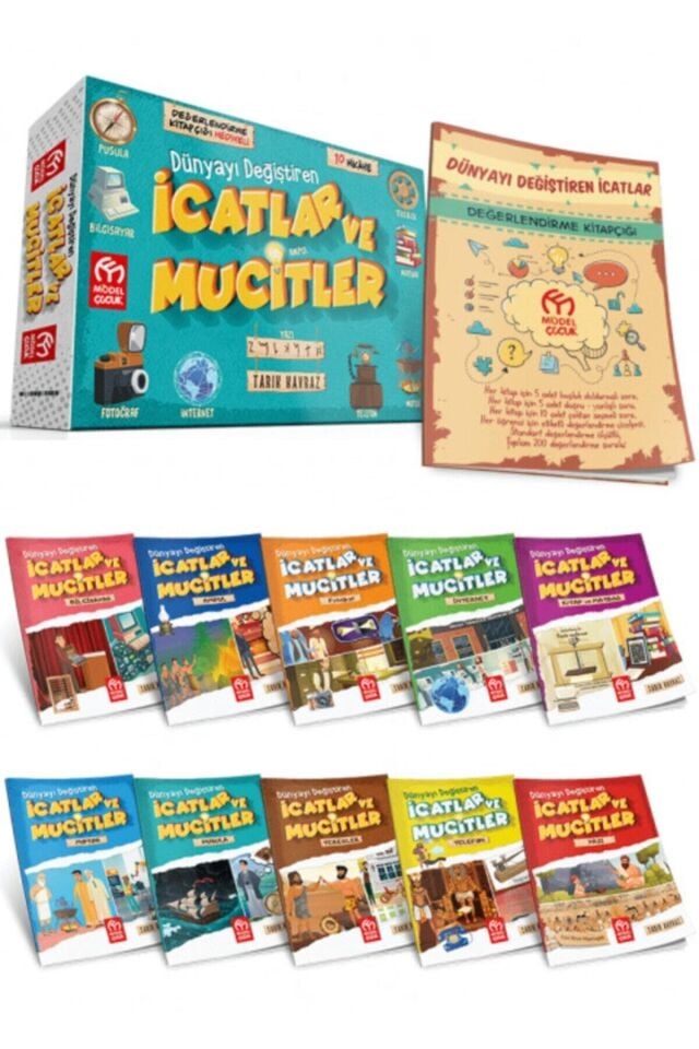 Model Çocuk 2 li Hikaye Seti (Dünyayı Değiştiren İcatlar ve Mucitler + Vücudun Bilmecesi - 20 Hikaye Kitabı)