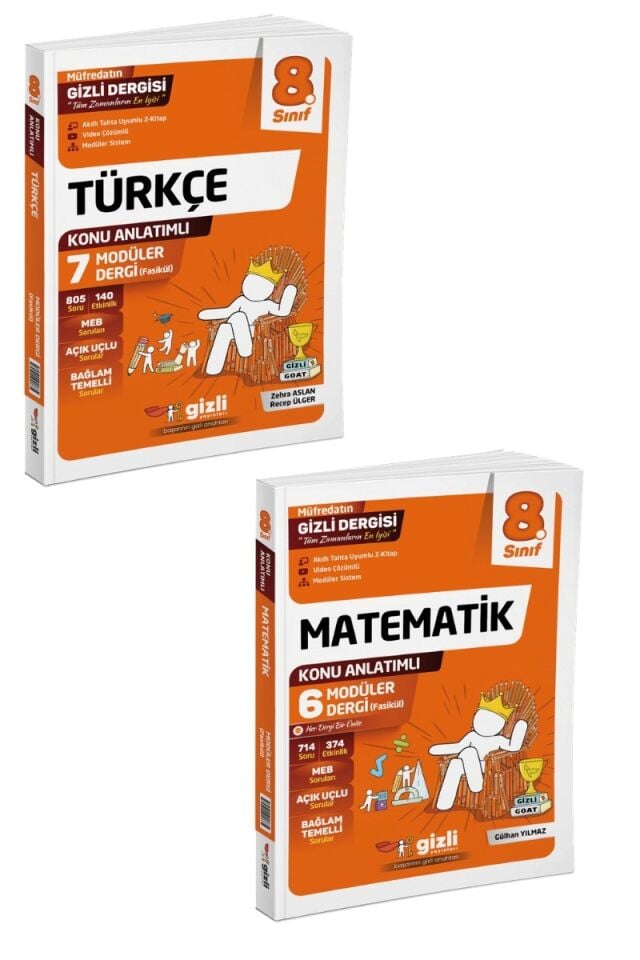 Gizli Yayınları 8. Lgs Sınıf Türkçe Matematik Fasikül Seti