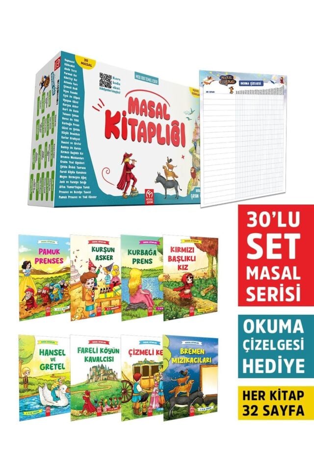 Masal Kitaplığı Seti Model Çocuk (30 Kitap)